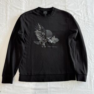 Armani Exchange Men's S Black Crew Neck Eagle Sweatshirt NEW
